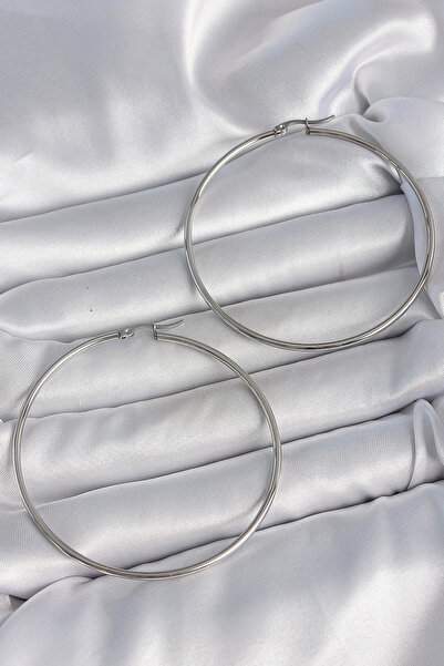 shopwave 316 فولاذ فضي اللون 63 ملم نموذج خاتم أقراط نسائية