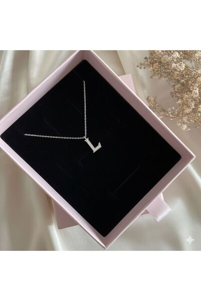 Lovera Jewellery 925 Ayar Gümüş L Harfli Harf Kolye