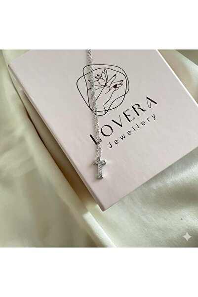 Lovera Jewellery 925 Ayar Gümüş T Harfli Harf Kadın Kolye | Zarif Hediyelik T...
