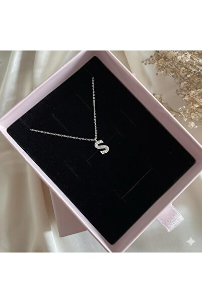 Lovera Jewellery 925 Ayar Gümüş S Harfli Harf Kolye
