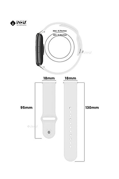 ineix Soft Silicone Replacement Strap For Huawei Watch Fit 1