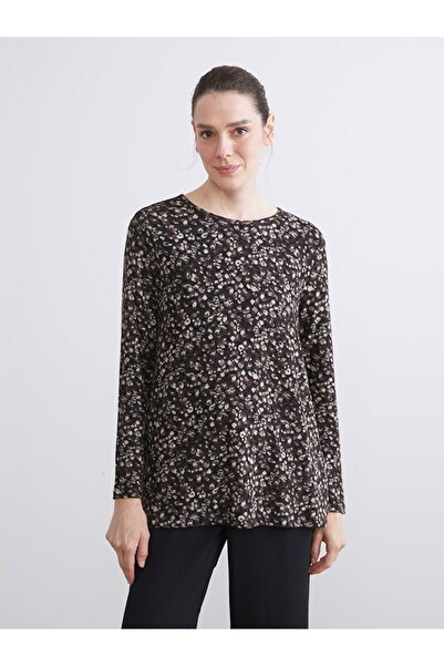 LC Waikiki Lcw Grace Crew Neck Patterned Blouse