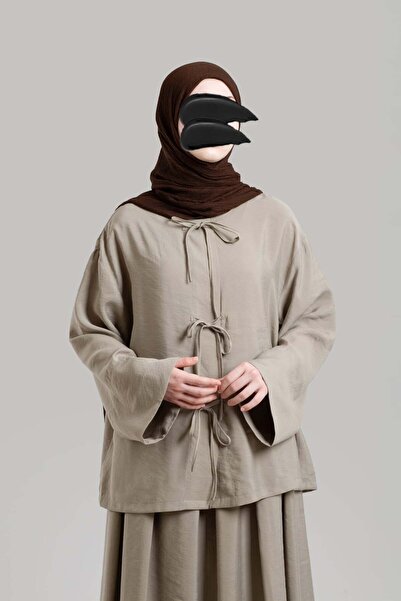 Emare Tie-Up Modal Blouse