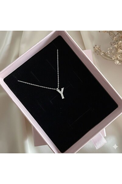 Lovera Jewellery 925 Ayar Gümüş Y Harfli Harf Kadın Kolye | Zarif Hediyelik T...