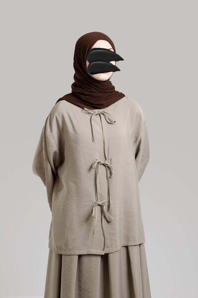 Emare Tie-Up Modal Blouse