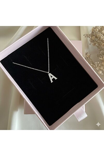 Lovera Jewellery 925 Ayar Gümüş A Harfli Harf Kadın Kolye | Zarif Hediyelik T...