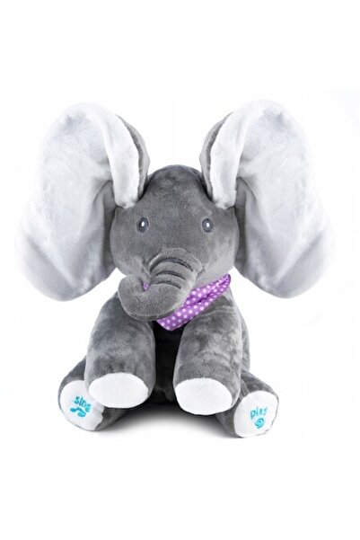 Palmonix Elefant de pluș adorabil, vorbește, cântă și bate din urechi