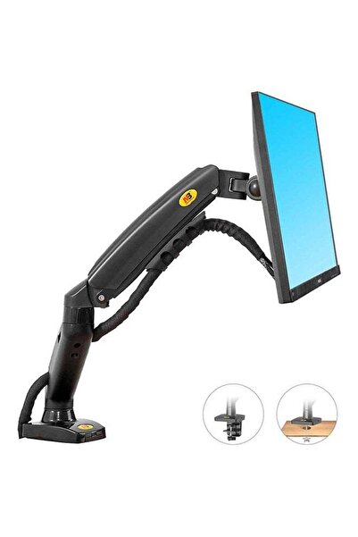 Arabest حامل شاشة مكتبي بذراع دوار كامل الحركة مع زنبرك غازي لأجهزة الكمبيوتر...