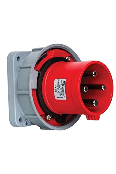 PCE Priză ISA încastrată cu 4 poli 63A (3P+PE), dreaptă, 380V, roșie, IP67 6h...