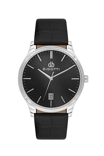 Bigotti Men's Wristwatch Esbg.B.10672-2 Leather Band 39 mm Case Diameter