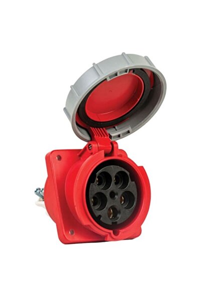 PCE Вграден ъглов трифазен контакт, 5-полюсен, 125A, 3P+N+E, 6h, 380V, IP67