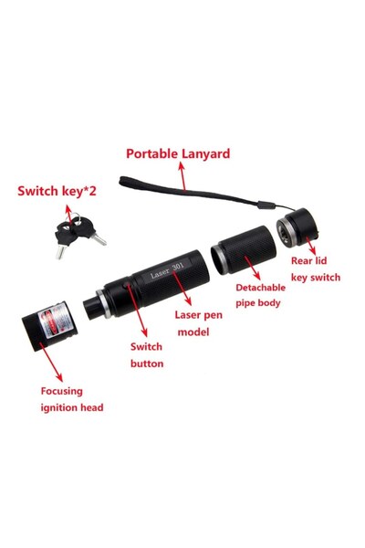 iSkew Laser pointer with very powerful green beam, metal body