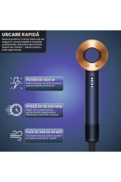 OEM Uscător de păr profesional, 1600W, uscare rapidă, flux de aer de 46 m/s
