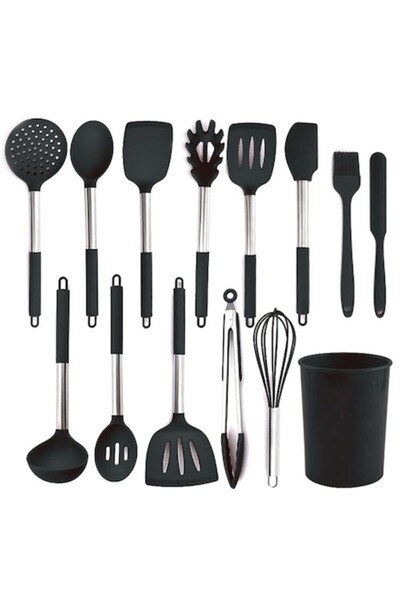 OEM Kitchen Utensil Set, Ebuy, Silicone, 14 pieces, Black