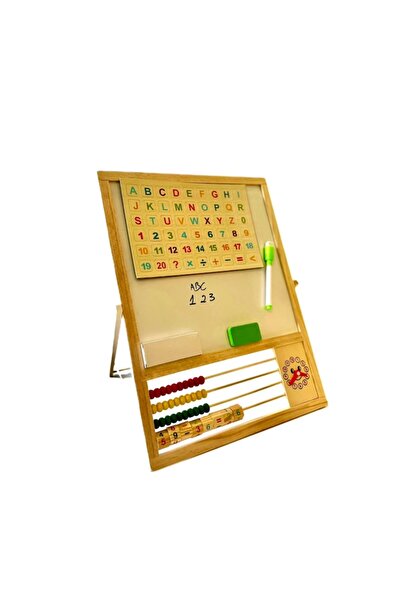 OEM Educational magnetic double-sided board for children with letters, numbers, clock and accessories