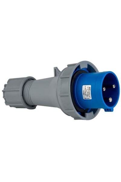 PCE Cablu de priză cu 3 poli, 63A, 1P+N+PE, drept, 230V, albastru, IP67, 6h, ...