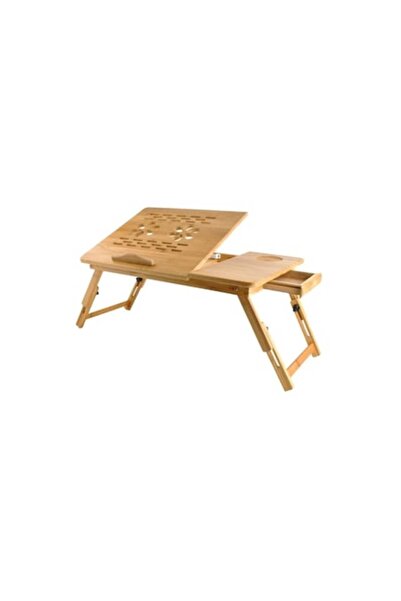 OEM Multifunctional Foldable Laptop Table, 4-position Tilt, Drawer, Mouse Space, Wood