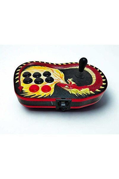 DevDelDesign ejderha motifli atari arcadestick street fighter dövüş oyun konsolu
