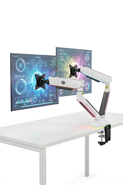 NPO حامل شاشة ألعاب احترافي STD54024HLW Elysium مقاس 27-35 بوصة مع ممتص صدمات RGB وذراع مزدوج VESA