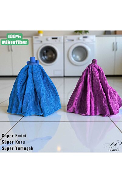 Ar Armese Premium Havlu Yedek Mop 2'li Set %100 Mikrofiber Mop Bez Yenilenen ...