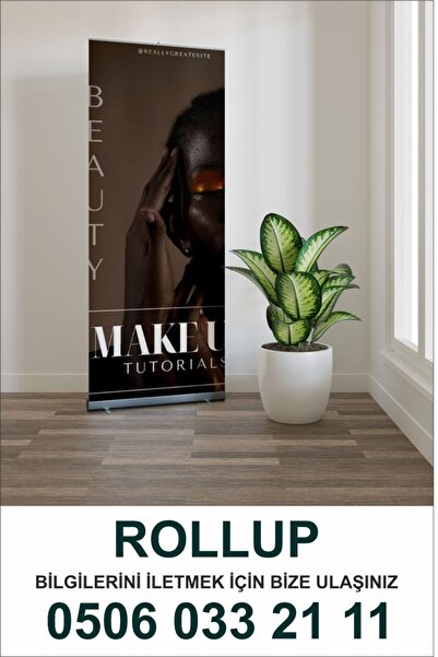 aysecaliskandesigner Firmaya özel baskılı Rollup Banner Pano 85cm X 200cm