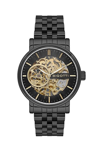 Bigotti Men's Wristwatch Esbg.B.10684-5 Metal Band 44 mm Case Diameter