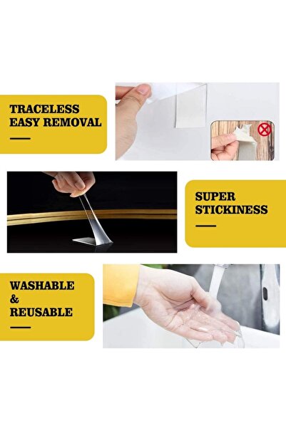 OEM Nano-technological double-sided adhesive tape, transparent, reusable, waterproof, 5 m x 2 cm