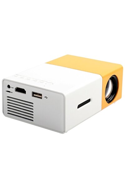 OEM Proiector LED portabil, 1080P, alb/galben