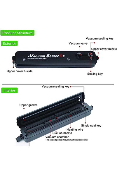 CSD Aparat de etanșat în vid, Model Z, Negru