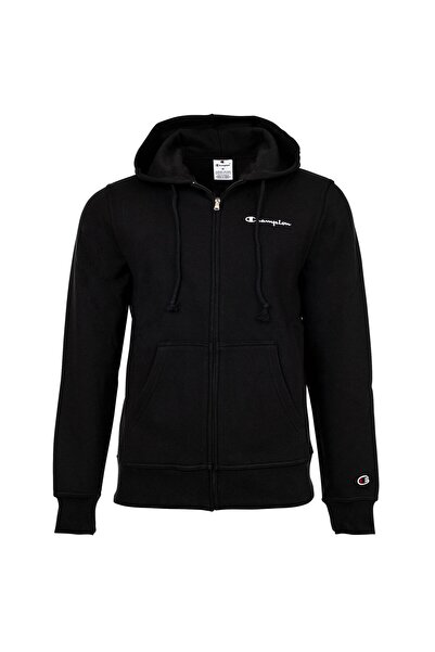 Champion Herren Sweatjacke mit Kapuze - Full Zip Hoodie Sweatshirt, Heavy Soft, Fleece, gesticktes L