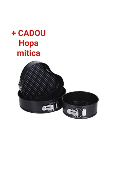 Sanlux Set de 3 tăvi de copt din teflon în 3 forme diferite + Cadou Hopa Mitica