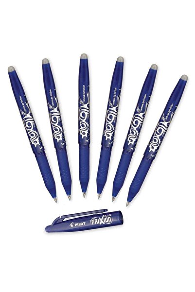 Pilot Frixion Ball Erasable Gel Pens – 0.7 mm, Blue Ink, Pack of 6