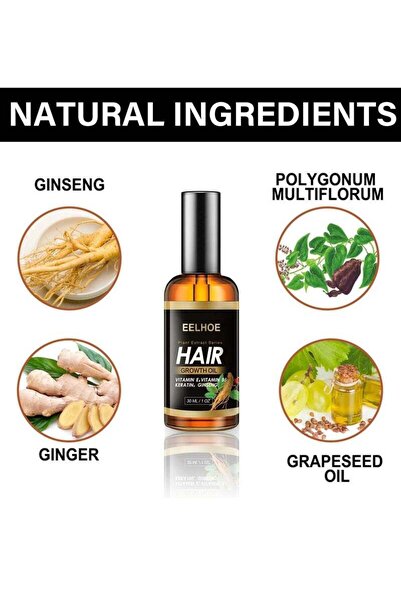 COOYA Plant Extract Hair Growth Oil, Ginger Essential Oil Hair Growth, for Hair Loss