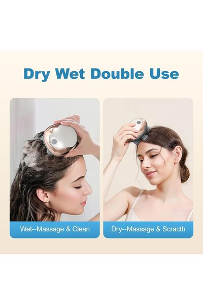 LIXADA Electric Scalp Massager, Cordless Head Massager Scalp 3 Modes, Waterproof Rechargeable Massager