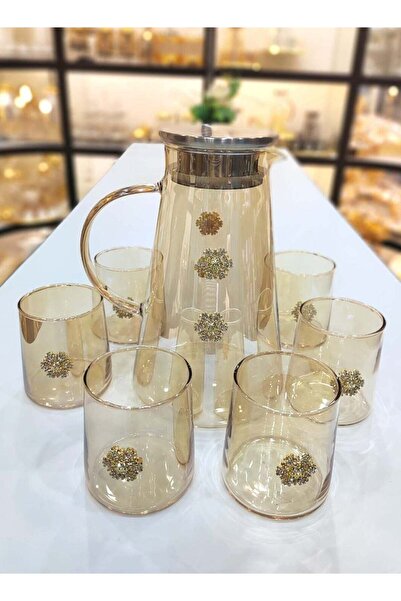 Generic Water Set Of 7 Pieces - Six Glasses with One Jug (High Quality Glass)