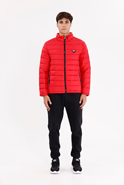 Rowinger معطف منفوخ خفيف الوزن مع عازل حراري وياقة عالية وسحاب كامل وجيبين مز...