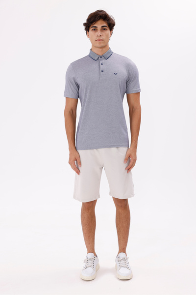 Rowinger Mercerized Surface Lightly Shiny Buttoned Short-Sleeved Comfortable ...