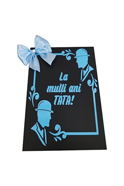 OEM Cutie personalizată din lemn cu mesajul „La mulți ani, tată”