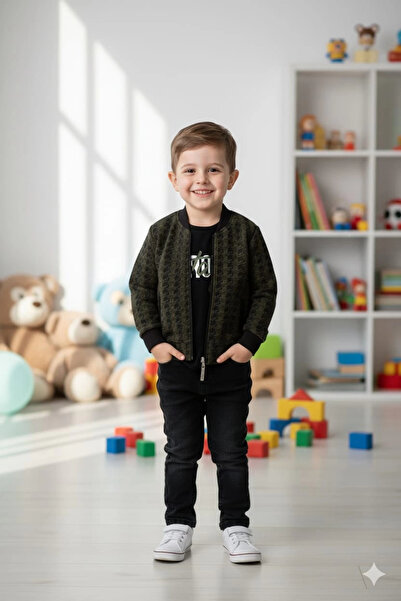 Bontino Σετ 3 τεμαχίων για αγόρια: Ζακέτα, μπλουζάκι και τζιν παντελόνι