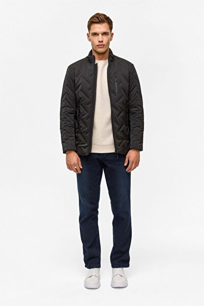 SÜVARİ Quilted Black Men's Coat Mn2008700485