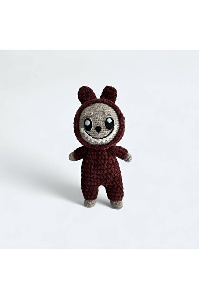 tunlabb 24 Cm Kahverengi Organik Oyuncak Amigurumi Labubu