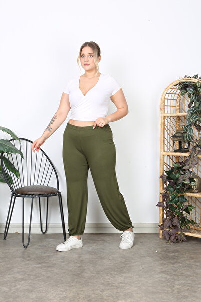 LİVE SPORT Women's Large Size Loose Trousers Shalwar