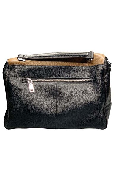 INFLUENCE Germany – Elegant Black & Brown Textured Leather Handbag for Women