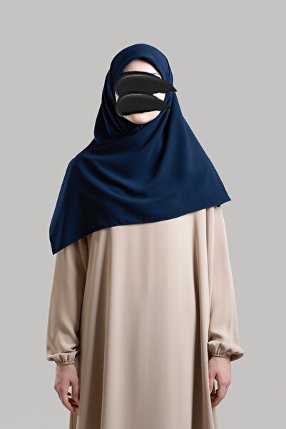 Emare Medine İpeği Soft Büyük Boy Eşarp - Lacivert