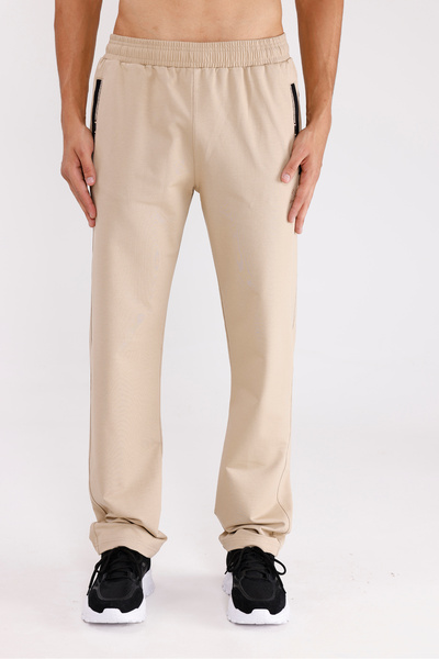 Rowinger Zippered Pocket Flexible Waist Comfortable Fit Straight Leg Transiti...