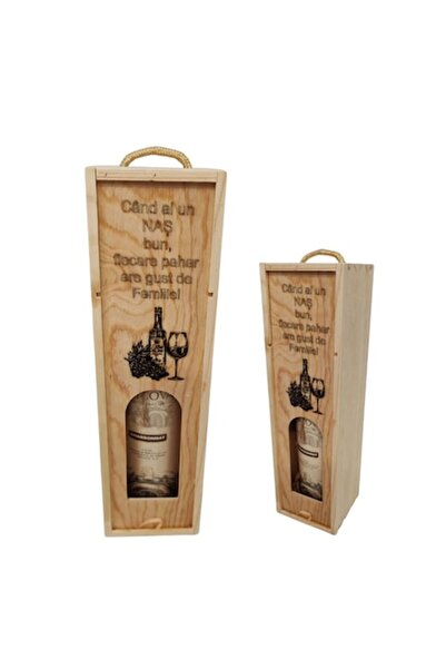 OEM Set cutie personalizată din lemn cu sticlă de vin; când ai un NAS bun, fi...