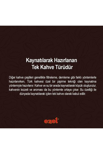 EZEL Turkish Coffee – Medium Roasted and Freshly Ground 250Gr - Zipper Packaging