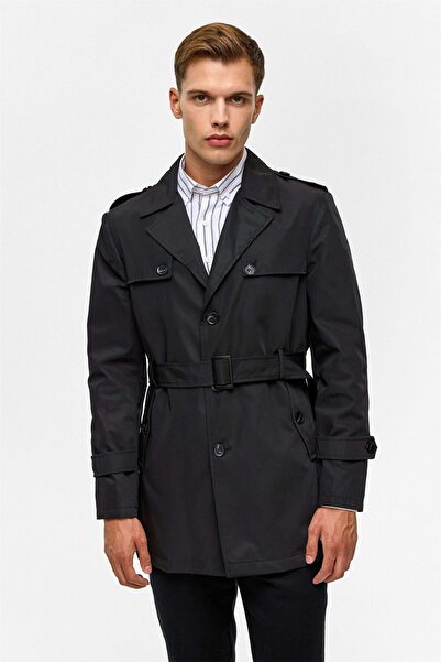 SÜVARİ Slim Fit Black Men's Coat Mn2008700520