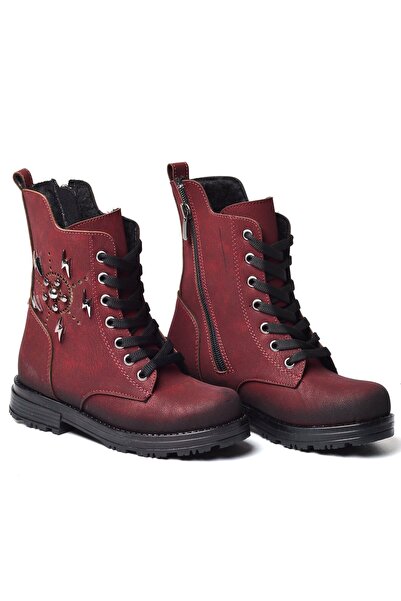 SEMA KIDS Kız Çocuk Şimşekli Bot E.10-Bordo - 26