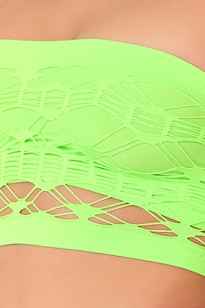 Sepetiva Green Emay 4050 Double Mesh Gatherer Strapless Bustier